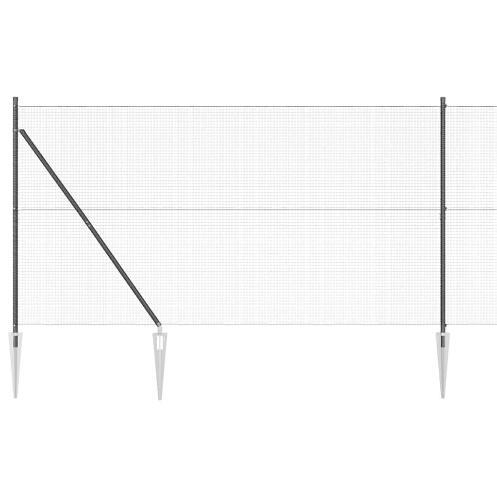 Schweißdrahtzaun mit Spikes 25 x 1,5 m (B x H)
