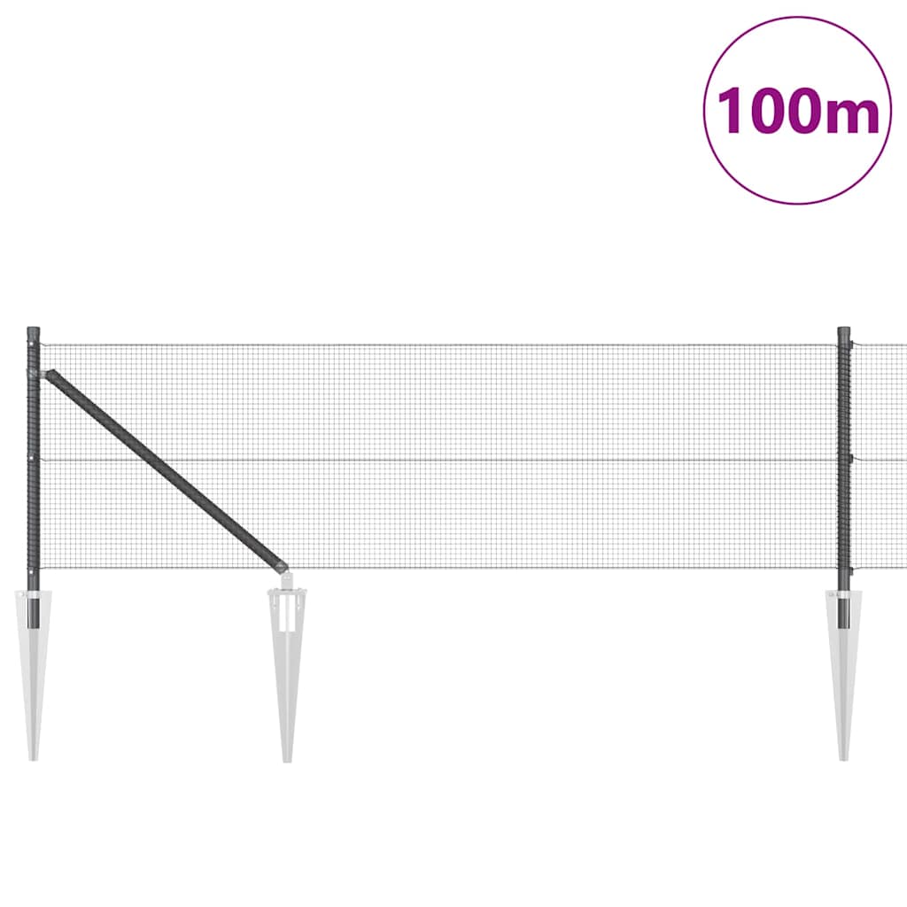 Schweißdrahtzaun mit Spikes 100 x 0,4 m (B x H)