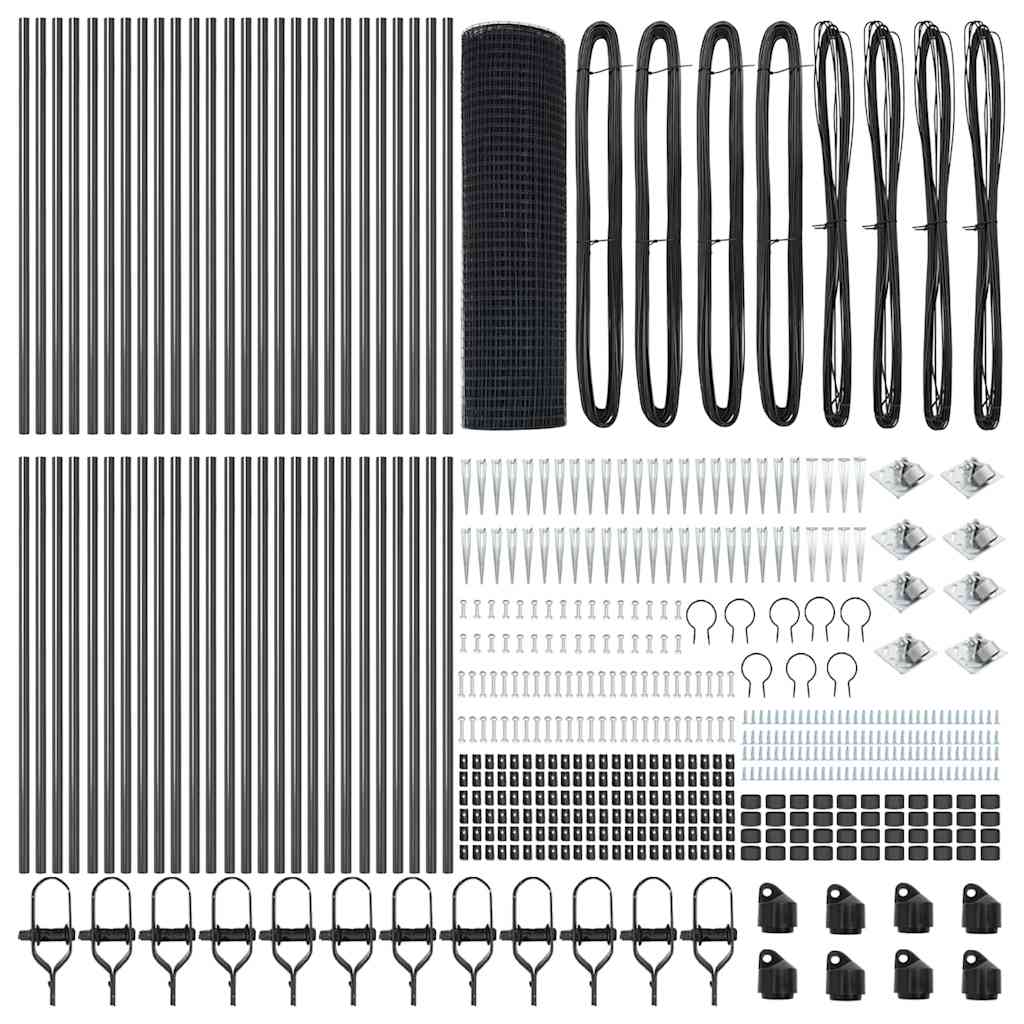Schweißdrahtzaun mit Spikes 100 x 0,5 m (B x H)
