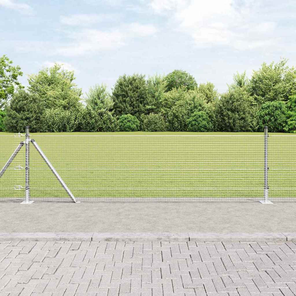 Geschweißter Drahtzaun mit Betonfundament 10 x 0,5 m (B x H)