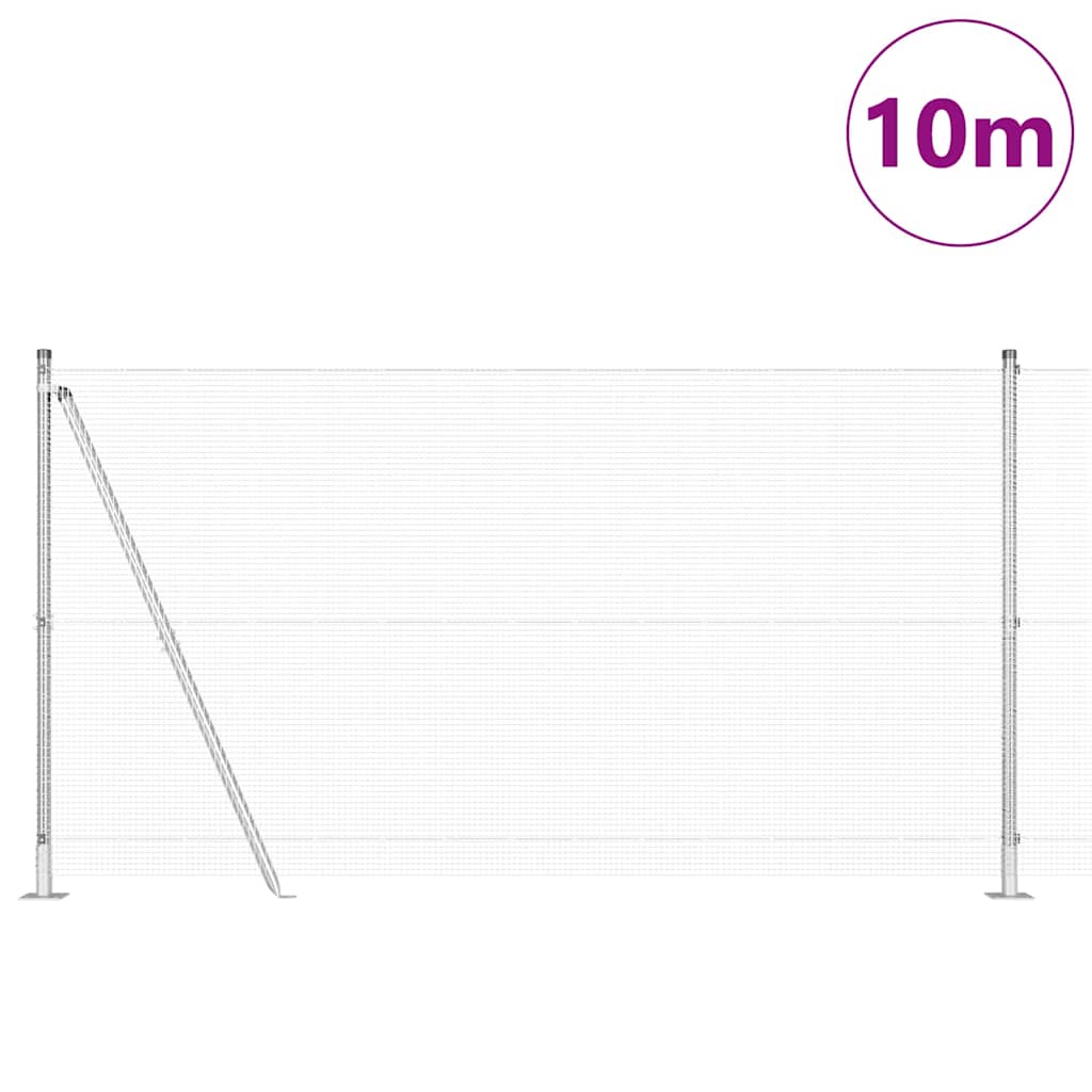 Geschweißter Drahtzaun mit Betonfundament 10 x 1,2 m (B x H)