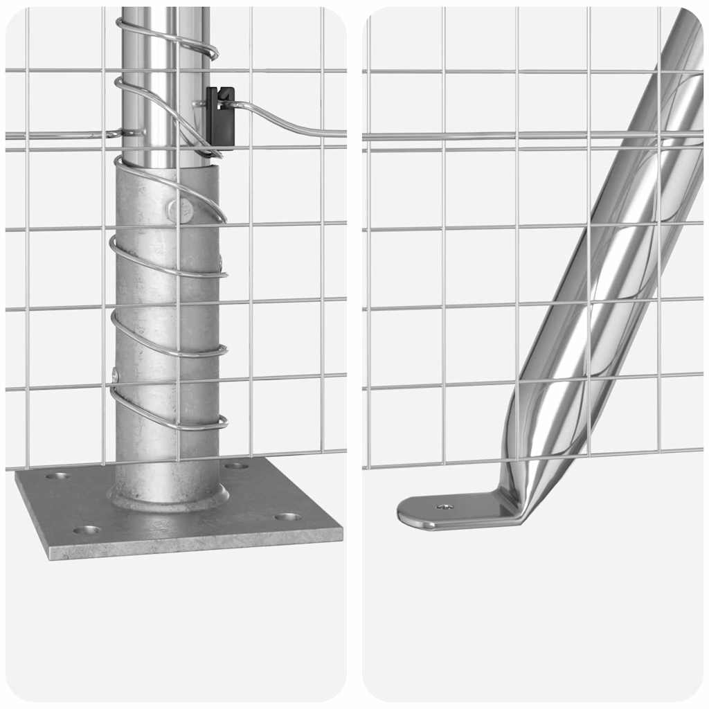 Geschweißter Drahtzaun mit Betonfundament 10 x 1,2 m (B x H)