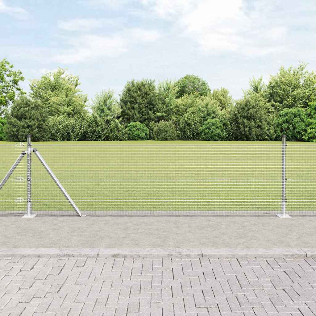 Geschweißter Drahtzaun mit Betonfundament 25 x 0,5 m (B x H)