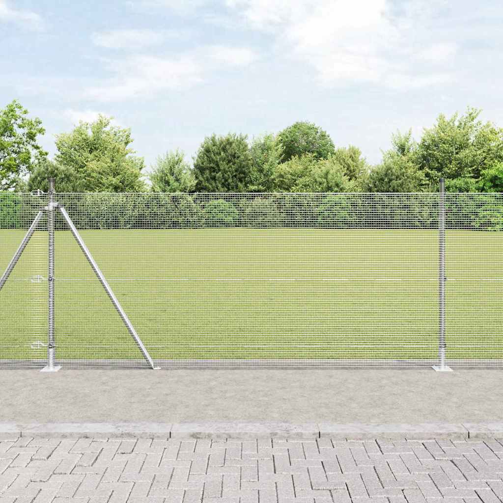 Geschweißter Drahtzaun mit Betonfundament 25 x 1 m (B x H)
