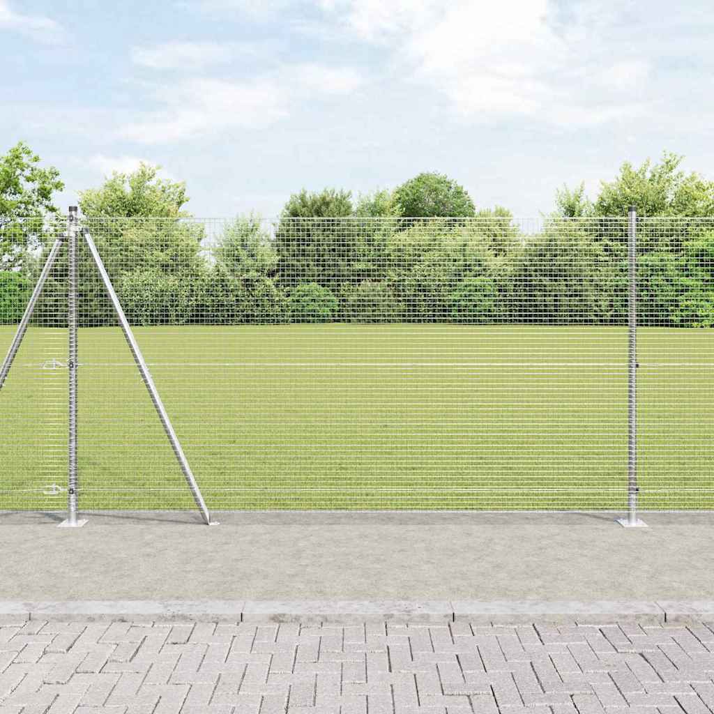 Geschweißter Drahtzaun mit Betonfundament 25 x 1,2 m (B x H)