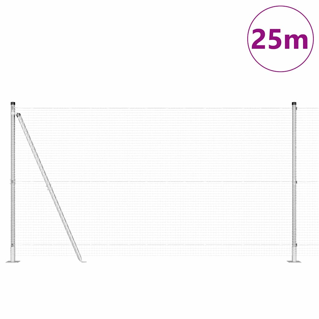 Geschweißter Drahtzaun mit Betonfundament 25 x 1,2 m (B x H)