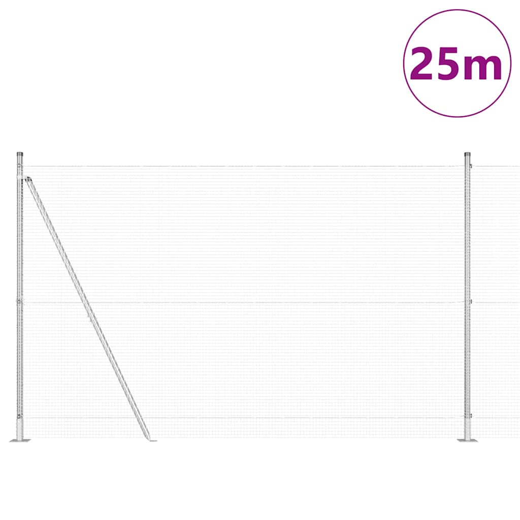 Geschweißter Drahtzaun mit Betonfundament 25 x 1,4 m (B x H)