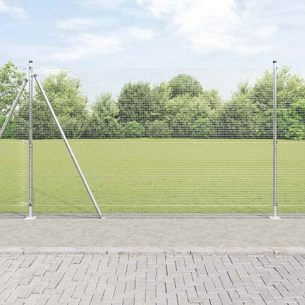Geschweißter Drahtzaun mit Betonfundament 25 x 1,5 m (B x H)
