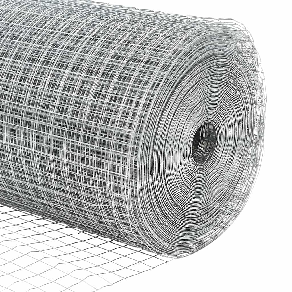 Geschweißter Drahtzaun mit Betonsockel 25 x 1,6 m Silber Netz