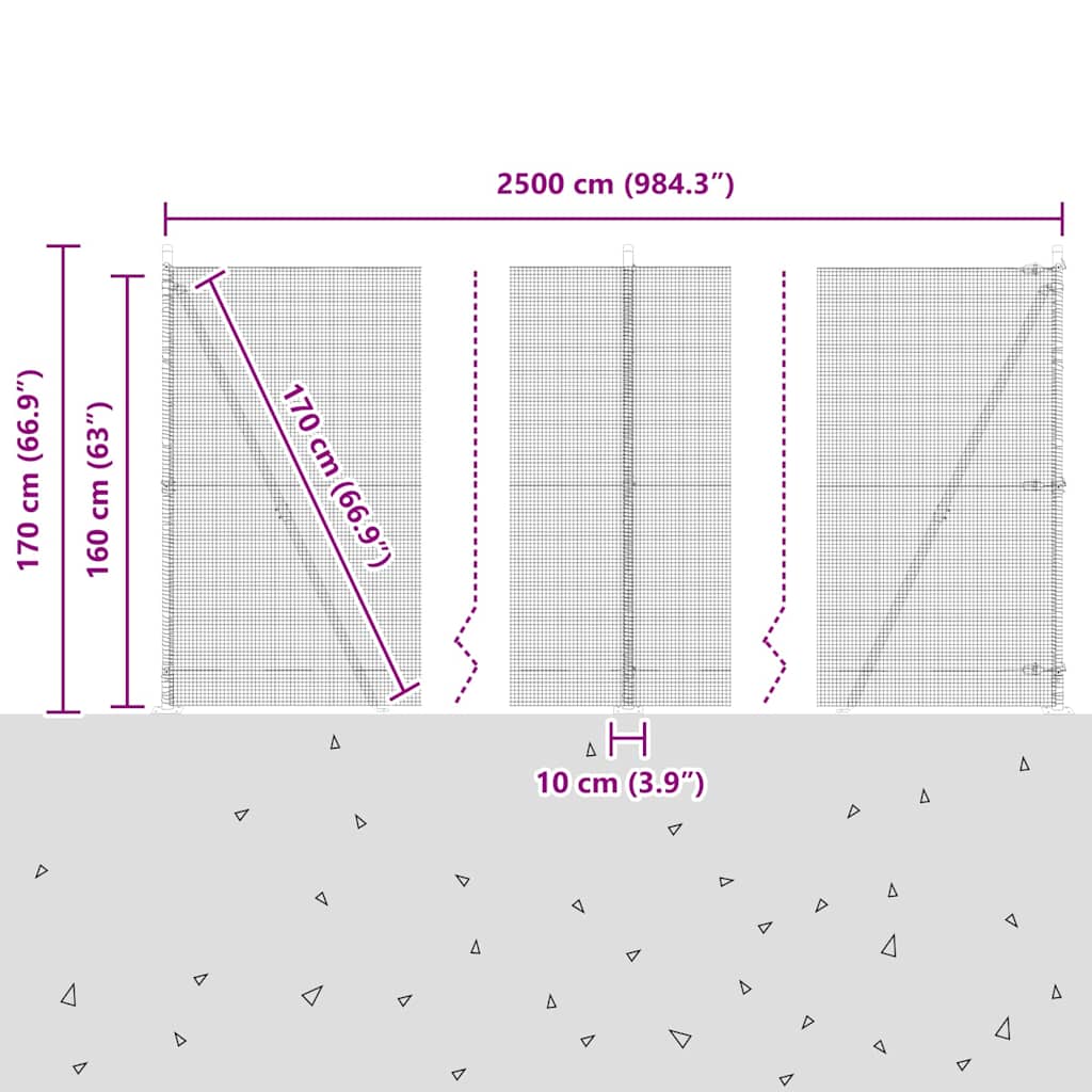 Geschweißter Drahtzaun mit Betonsockel 25 x 1,6 m Silber Netz