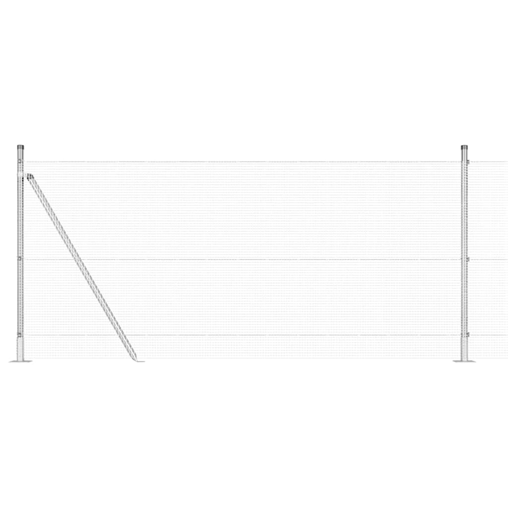 Geschweißter Drahtzaun mit Betonfundament 50 x 0,8 m (B x H)
