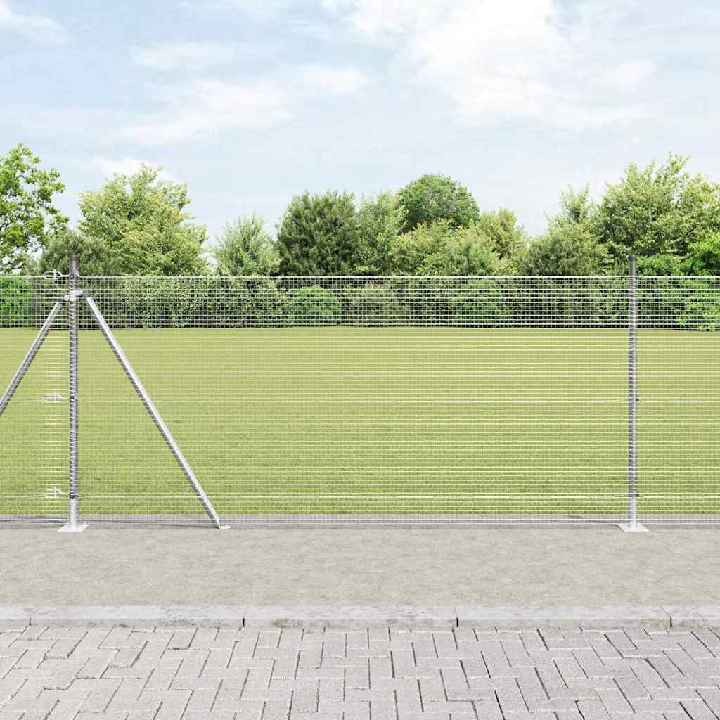 Geschweißter Drahtzaun mit Betonfundament 50 x 0,8 m (B x H)