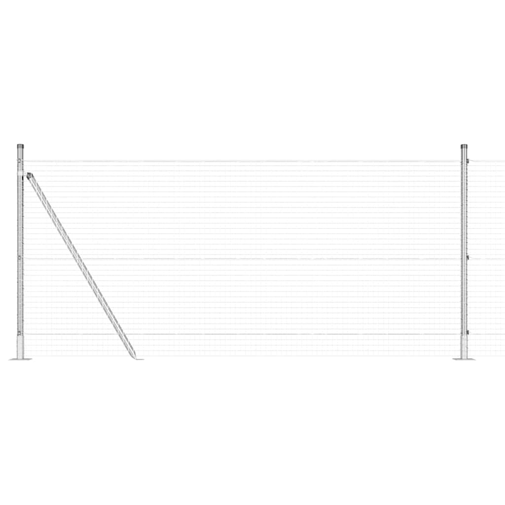 Geschweißter Drahtzaun mit Betonfundament 50 x 0,8 m (B x H)