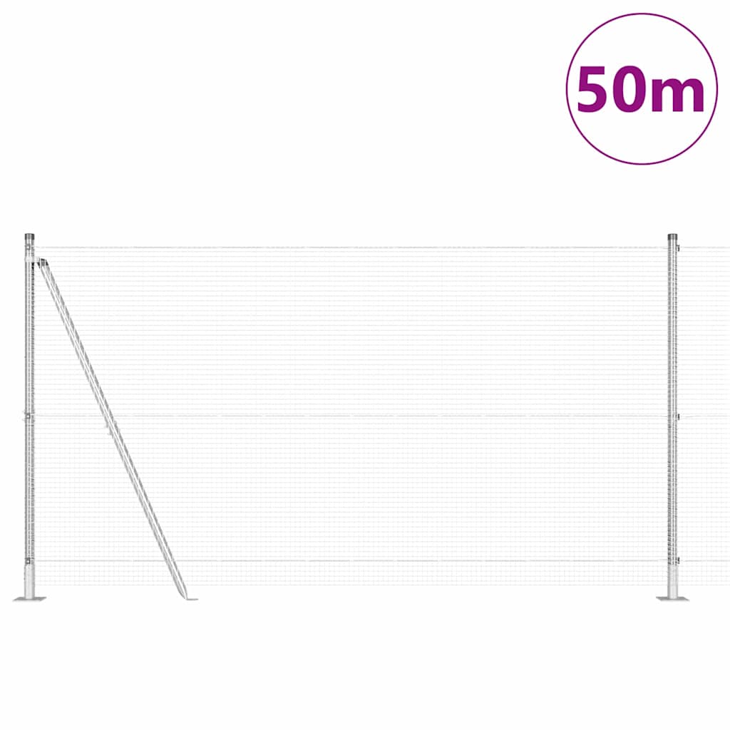 Geschweißter Drahtzaun mit Betonfundament 50 x 1,2 m (B x H)