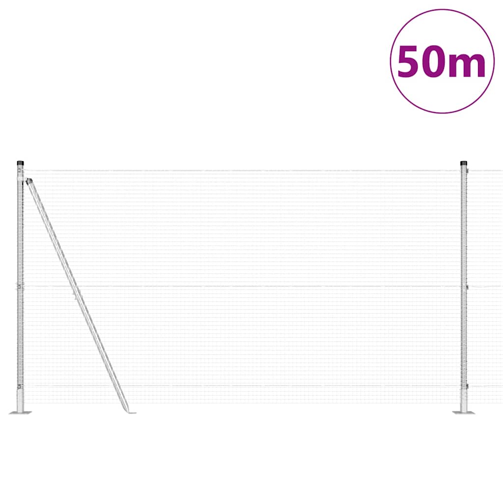 Geschweißter Drahtzaun mit Betonfundament 50 x 1,2 m (B x H)