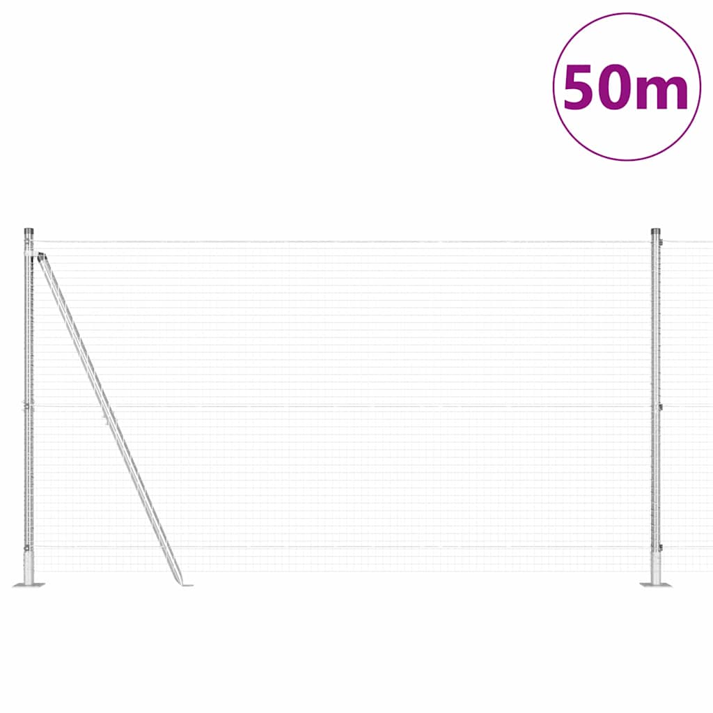 Geschweißter Drahtzaun mit Betonfundament 50 x 1,2 m (B x H)
