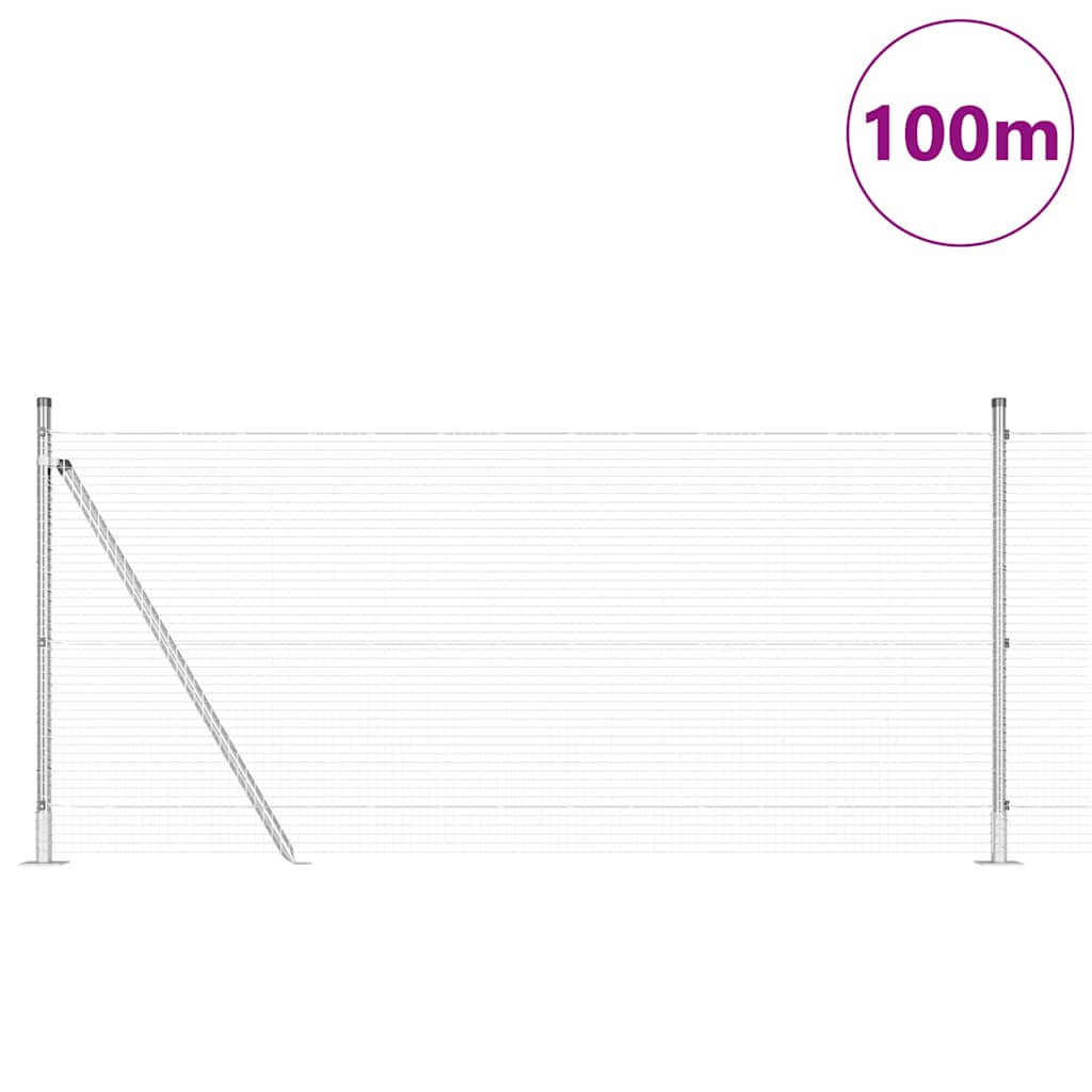 Geschweißter Drahtzaun mit Betonfundament 100 x 0,8 m (B x H)