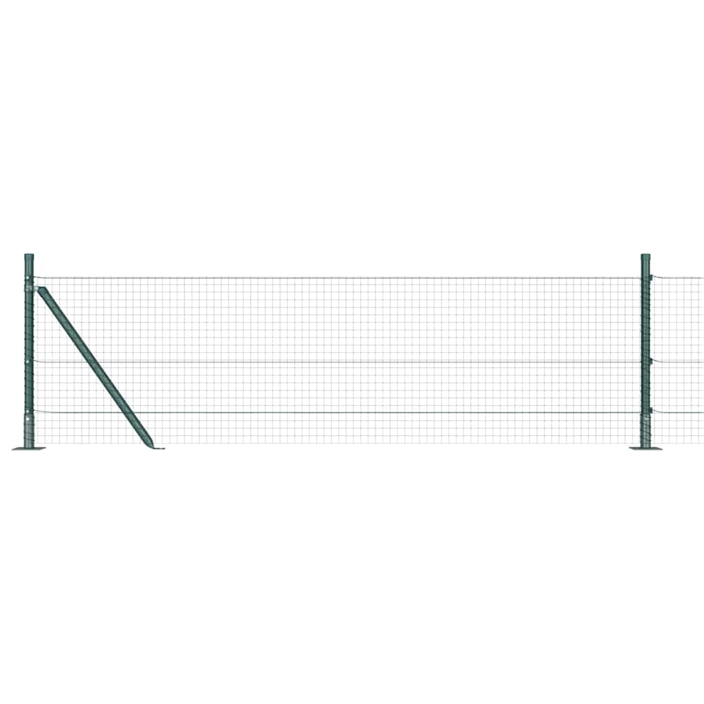 Geschweißter Drahtzaun mit Betonsockel 10 x 0,4 m Grün Netz