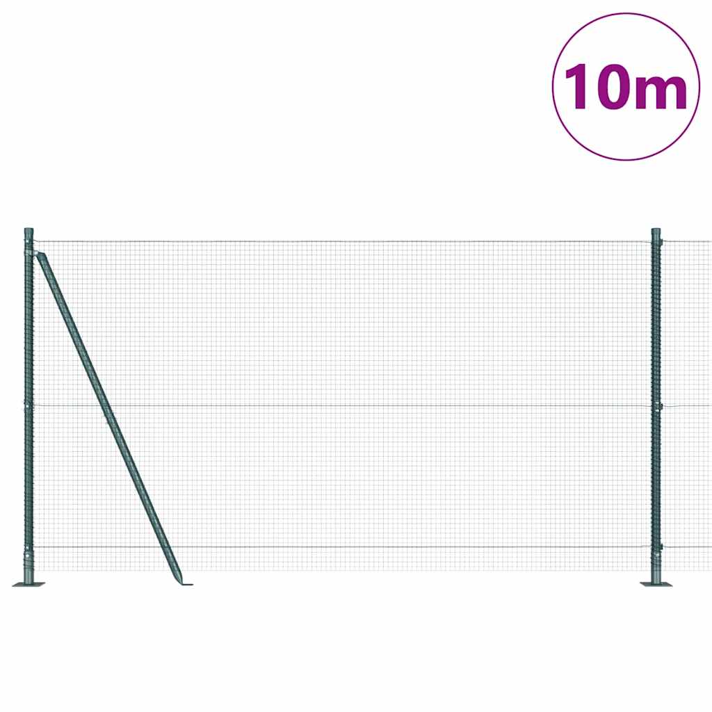 Geschweißter Drahtzaun mit Betonfundament 10 x 1,2 m (B x H)