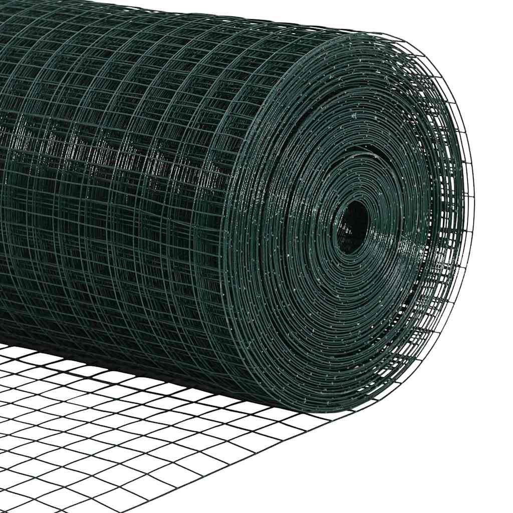 Geschweißter Drahtzaun mit Betonsockel 10 x 1,5 m Grün Netz