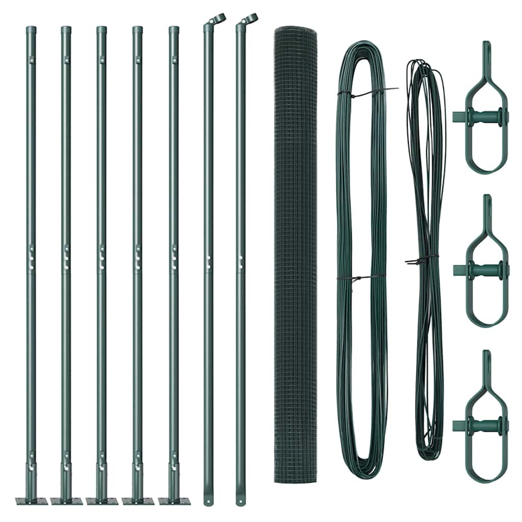 Geschweißter Drahtzaun mit Betonsockel 10 x 1,5 m Grün Netz