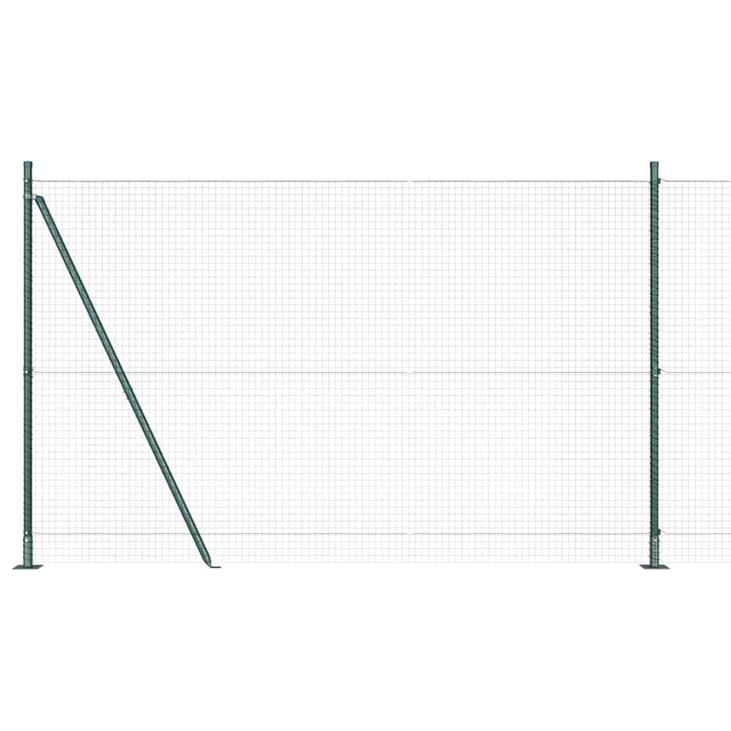 Geschweißter Drahtzaun mit Betonsockel 10 x 1,5 m Grün Netz