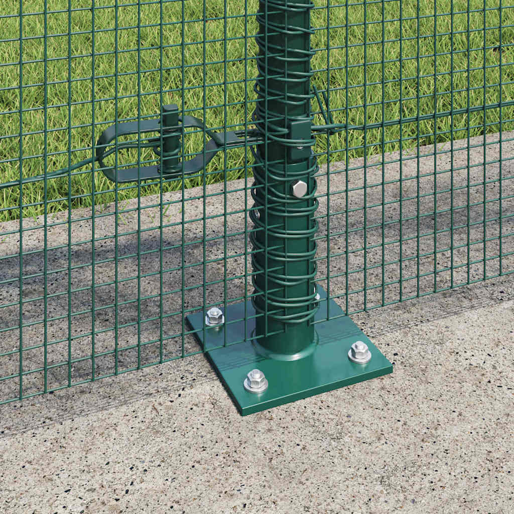 Geschweißter Drahtzaun mit Betonsockel 25 x 0,8 m Grün Netz