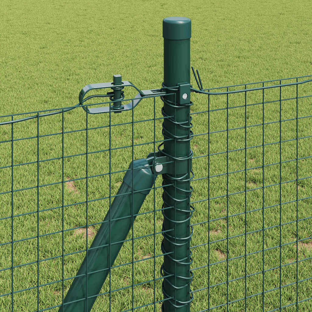 Geschweißter Drahtzaun mit Betonsockel 25 x 1 m Grün Netz