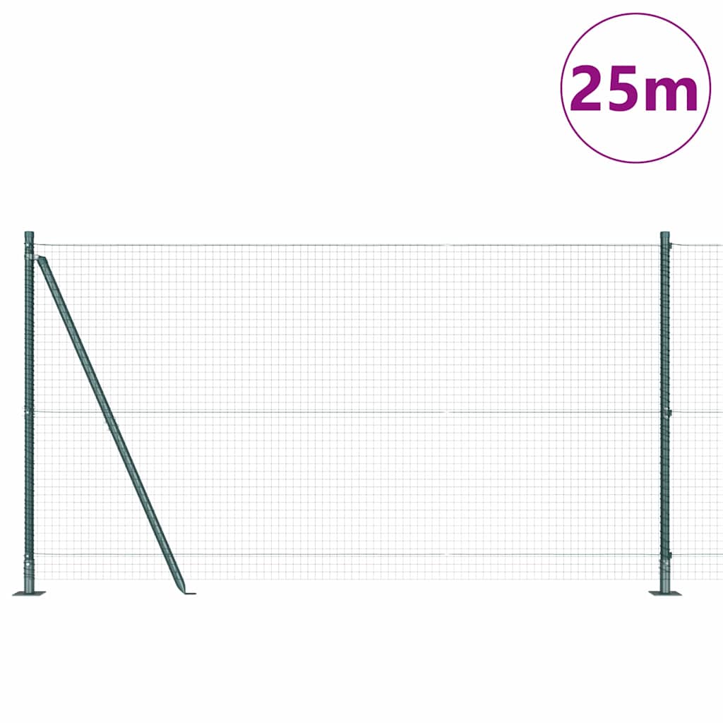Geschweißter Drahtzaun mit Betonfundament 25 x 1,2 m (B x H)