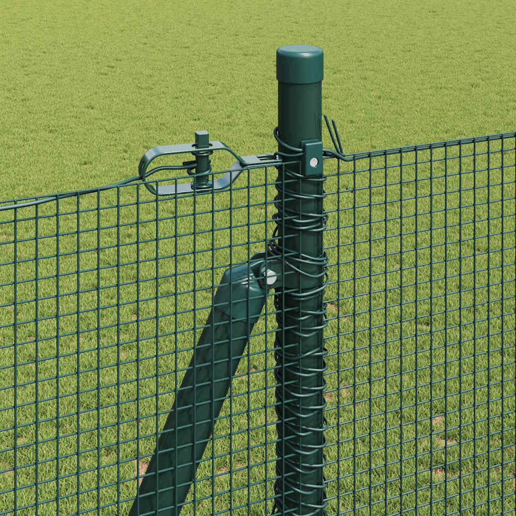 Geschweißter Drahtzaun mit Betonsockel 25 x 1,5 m Grün Netz