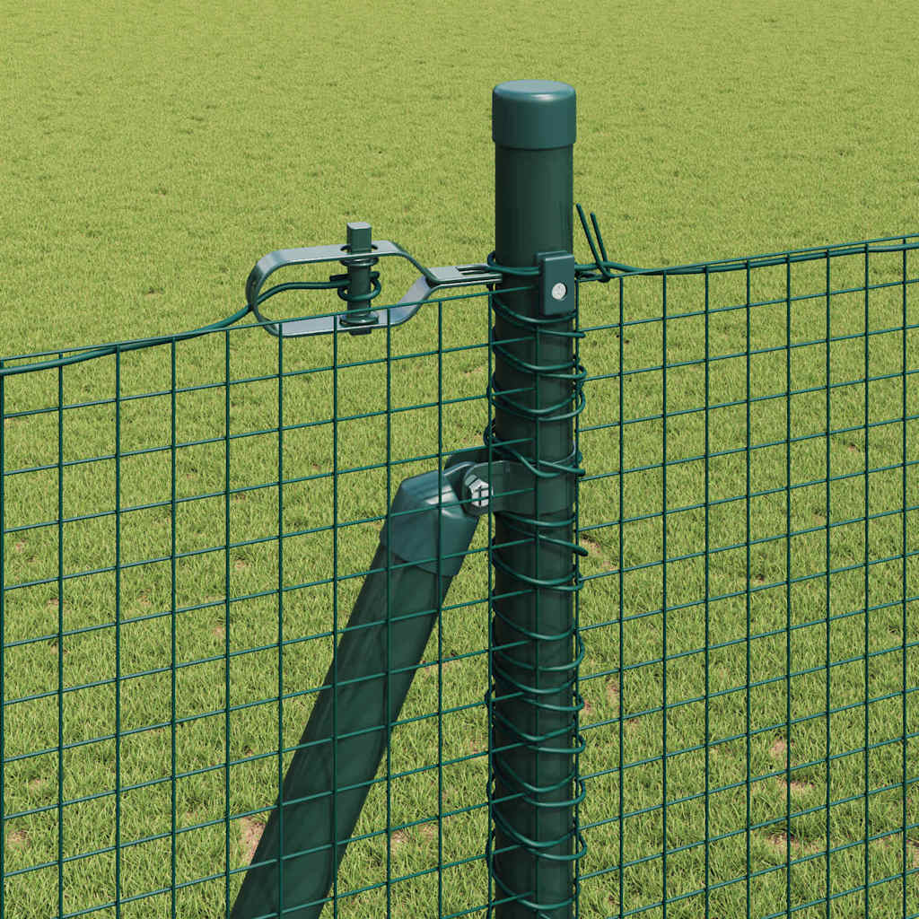 Geschweißter Drahtzaun mit Betonsockel 25 x 1,5 m Grün Netz