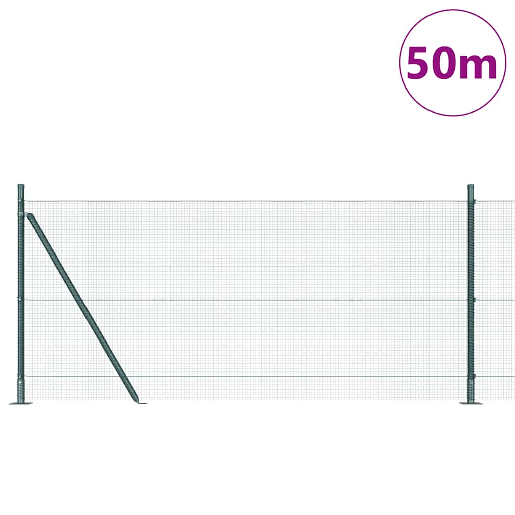 Geschweißter Drahtzaun mit Betonfundament 50 x 0,8 m (B x H)