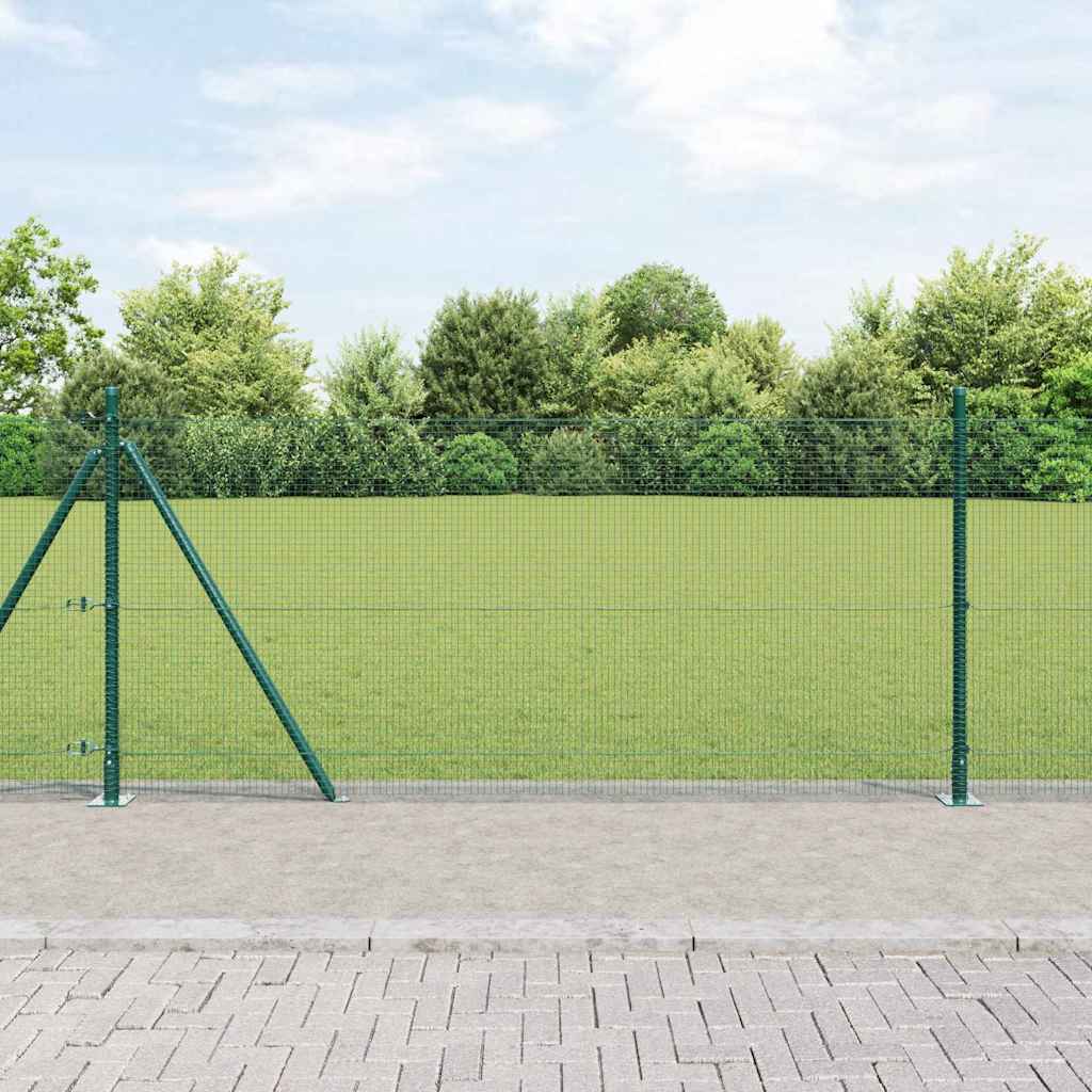 Geschweißter Drahtzaun mit Betonfundament 50 x 0,8 m (B x H)