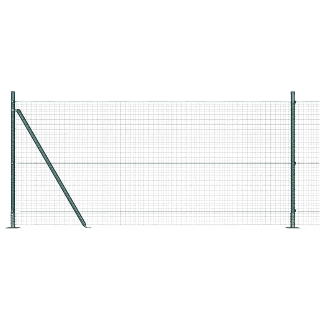 Geschweißter Drahtzaun mit Betonfundament 50 x 0,8 m (B x H)