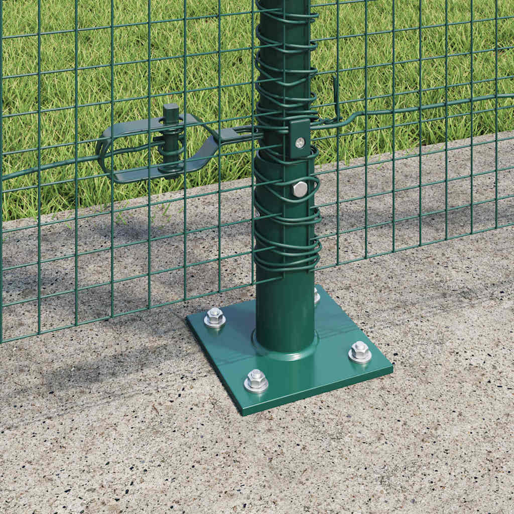 Geschweißter Drahtzaun mit Betonsockel 50 x 1,2 m Grün Netz