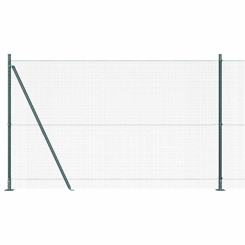 Geschweißter Drahtzaun mit Betonsockel 50 x 1,4 m Grün Netz