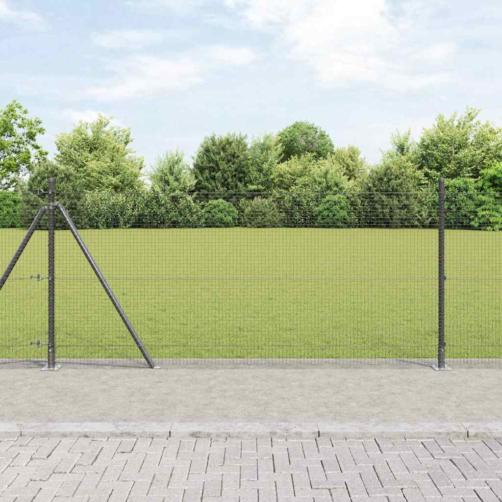 Geschweißter Drahtzaun mit Betonfundament 10 x 0,8 m (B x H)