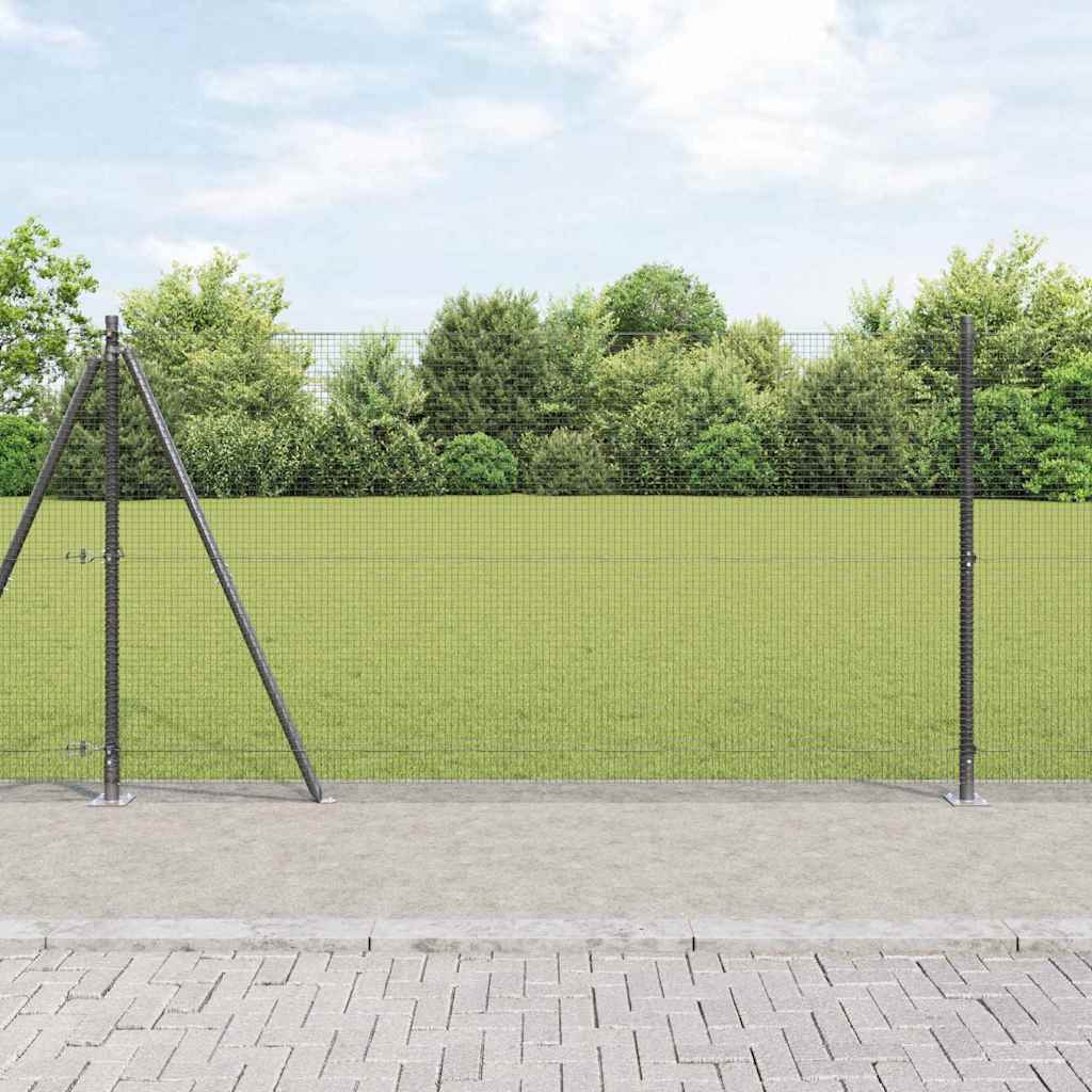 Geschweißter Drahtzaun mit Betonfundament 10 x 1,2 m (B x H)