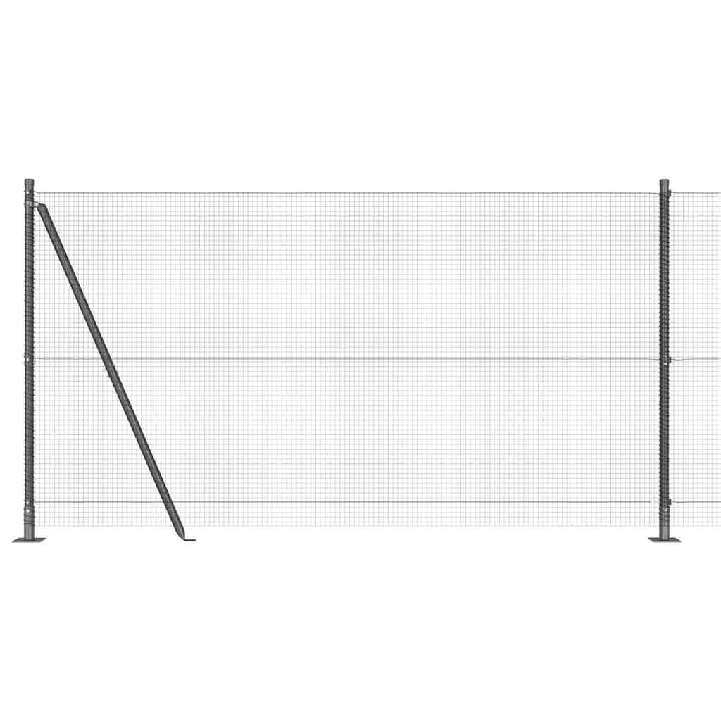 Geschweißter Drahtzaun mit Betonfundament 10 x 1,2 m (B x H)
