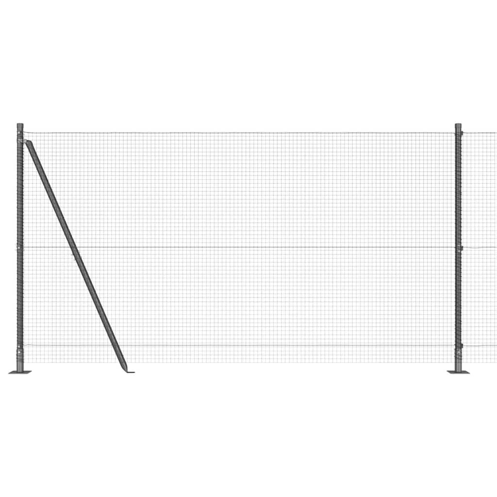 Geschweißter Drahtzaun mit Betonfundament 10 x 1,2 m (B x H)