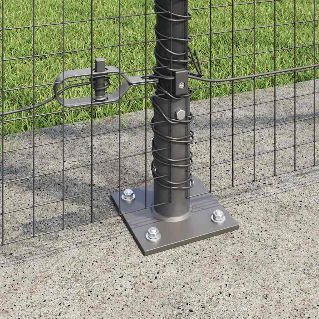 Geschweißter Drahtzaun mit Betonfundament 10 x 1,5 m (B x H)