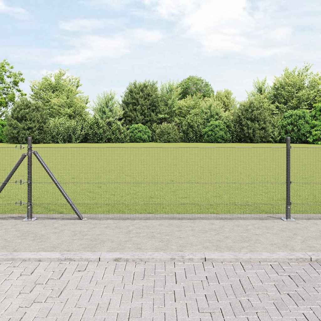 Geschweißter Drahtzaun mit Betonfundament 25 x 0,4 m (B x H)