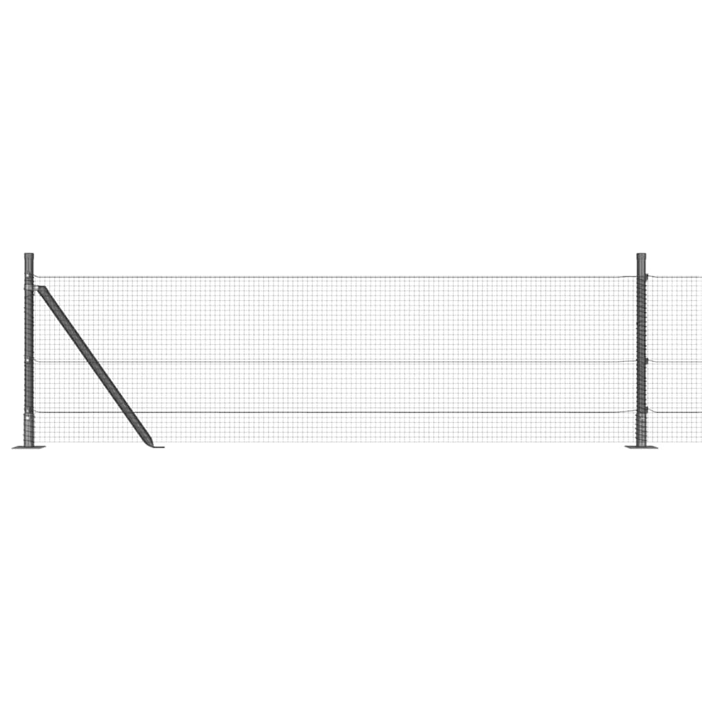 Geschweißter Drahtzaun mit Betonfundament 25 x 0,4 m (B x H)