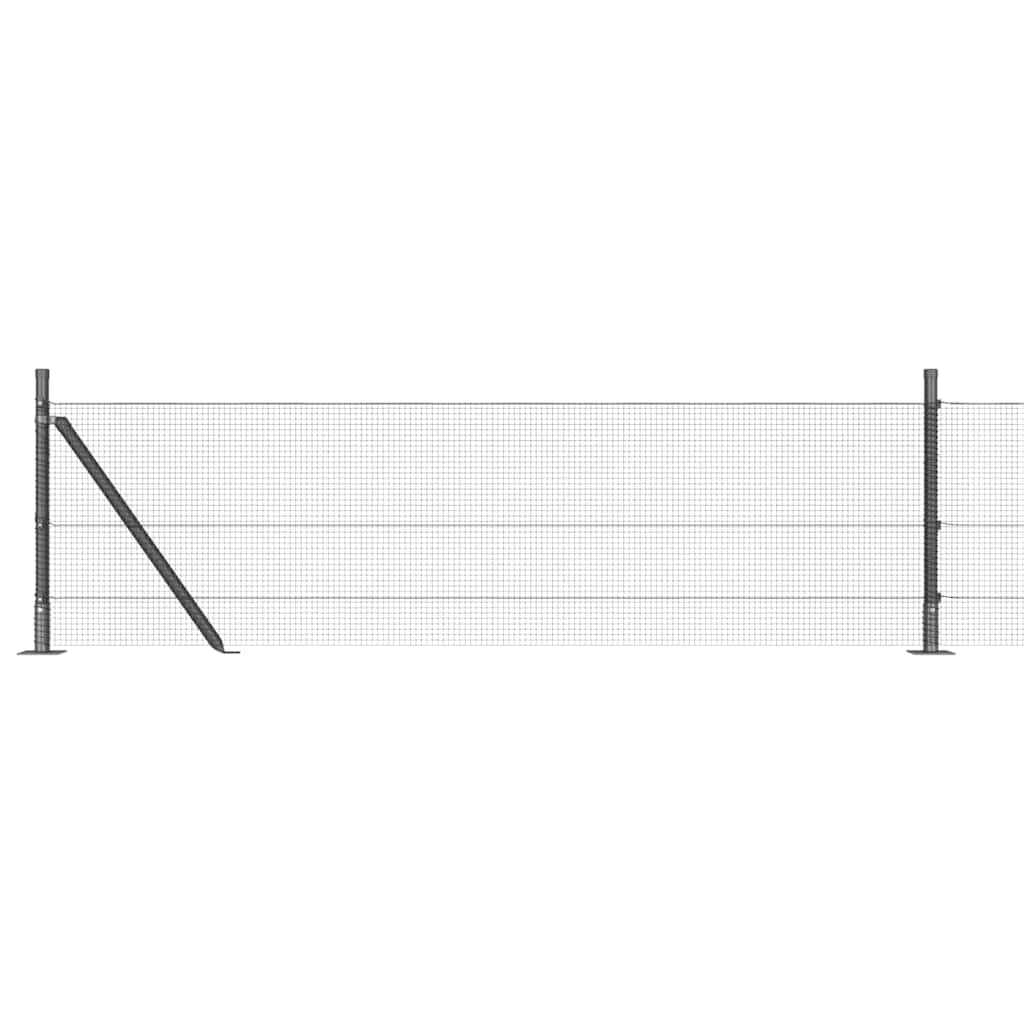Geschweißter Drahtzaun mit Betonfundament 25 x 0,5 m (B x H)