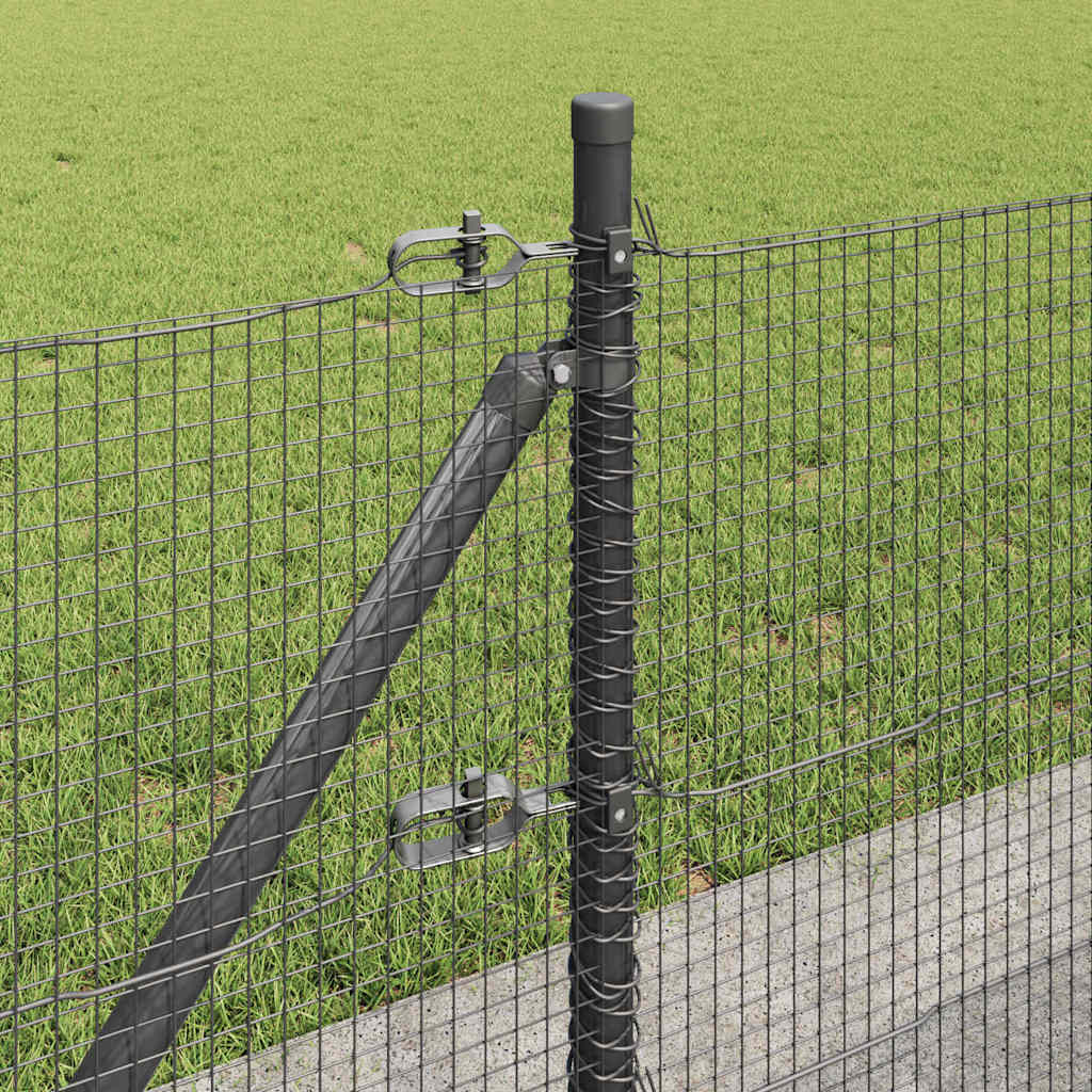 Geschweißter Drahtzaun mit Betonfundament 25 x 0,6 m (B x H)
