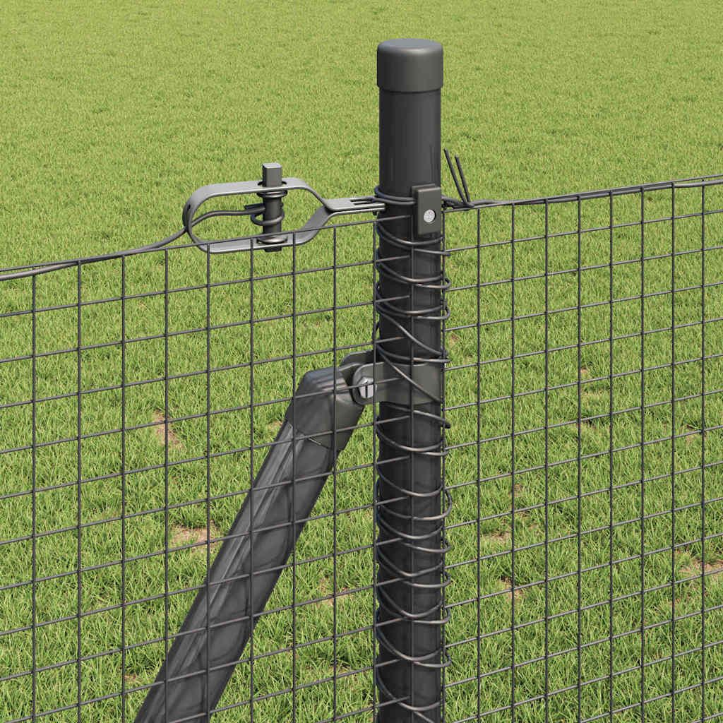 Geschweißter Drahtzaun mit Betonfundament 25 x 0,8 m (B x H)