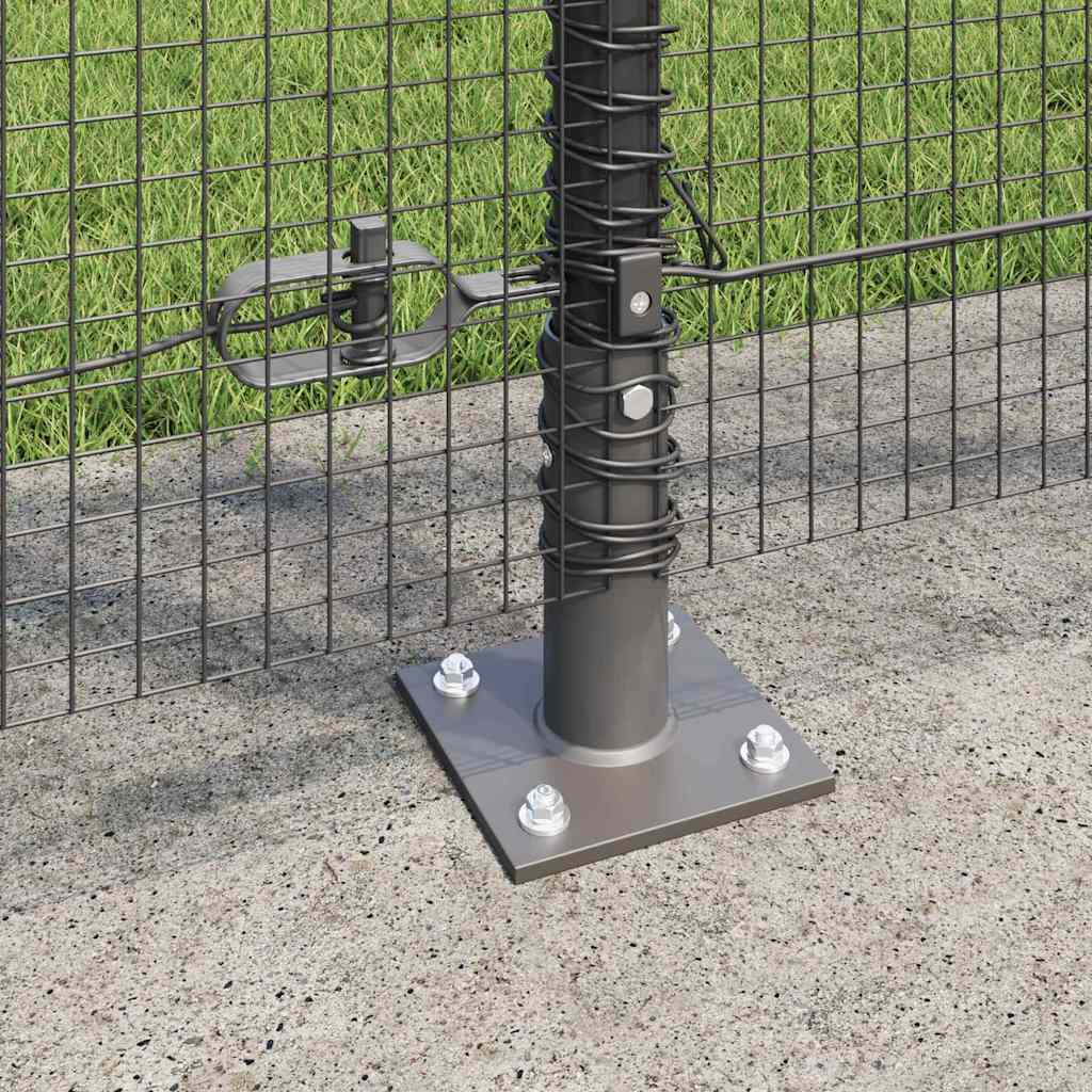 Geschweißter Drahtzaun mit Betonfundament 25 x 1,2 m (B x H)