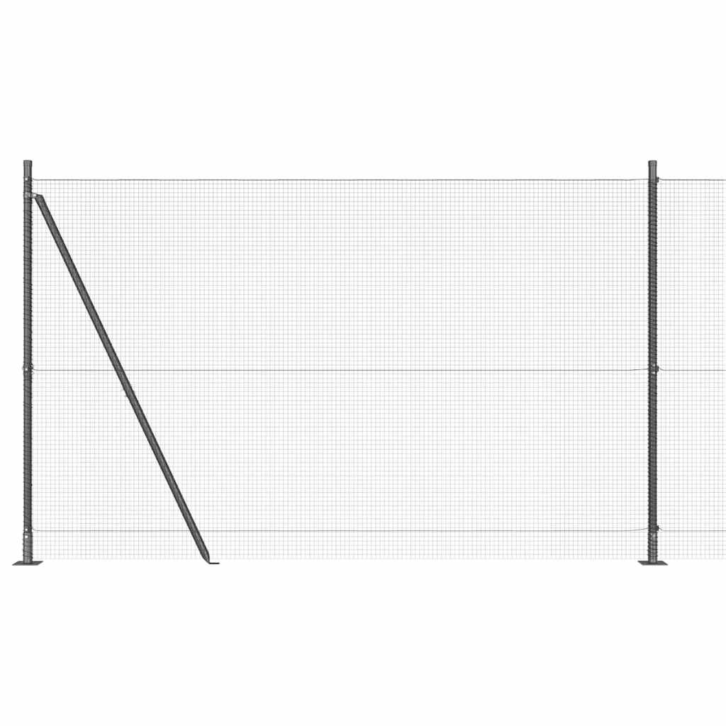 Geschweißter Drahtzaun mit Betonfundament 25 x 1,6 m (B x H)