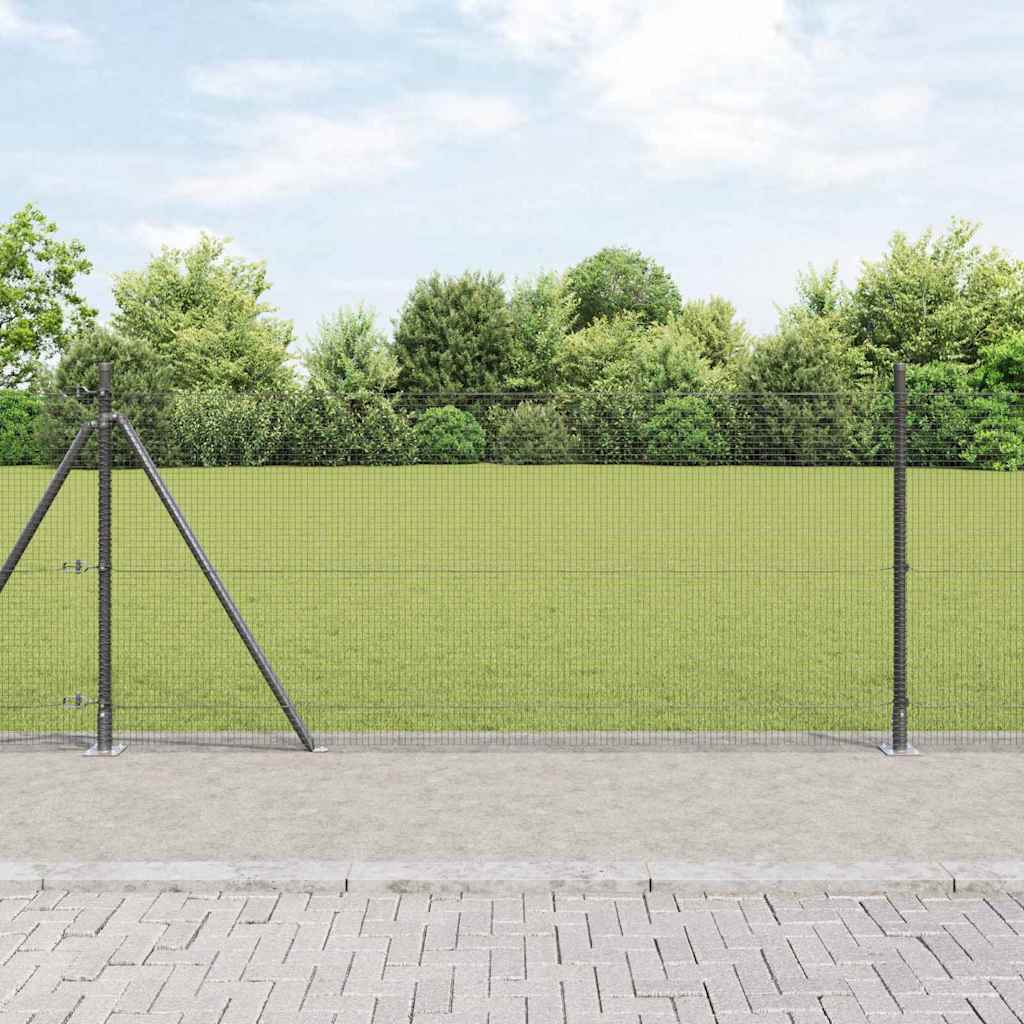 Geschweißter Drahtzaun mit Betonfundament 50 x 0,8 m (B x H)
