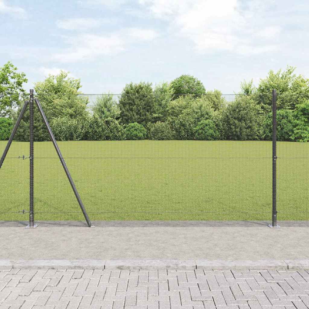 Geschweißter Drahtzaun mit Betonfundament 50 x 1,2 m (B x H)